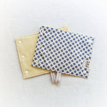 Load image into Gallery viewer, MY LITTLE MOMO DROOL STRAP COVERS - YELLOW/GREY DOTS
