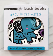 Load image into Gallery viewer, WEE GALLERY: WHO&#39;S IN THE WATER? (BATH BOOK)

